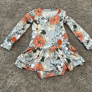Gigi and max 12 month floral romper long sleeve dress
